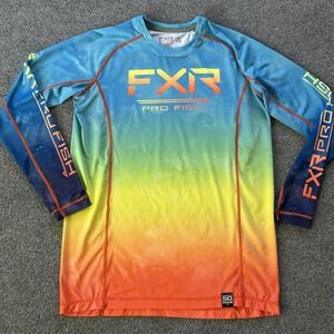 FXR Pro Fish Shirt Mens XL Multicolor Long Sleeve Sunshield UPF 50 Performance